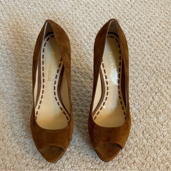 ENZO ANGIOLINI Sully Heel in Brown Suede and Leather - Picture 8 of 9